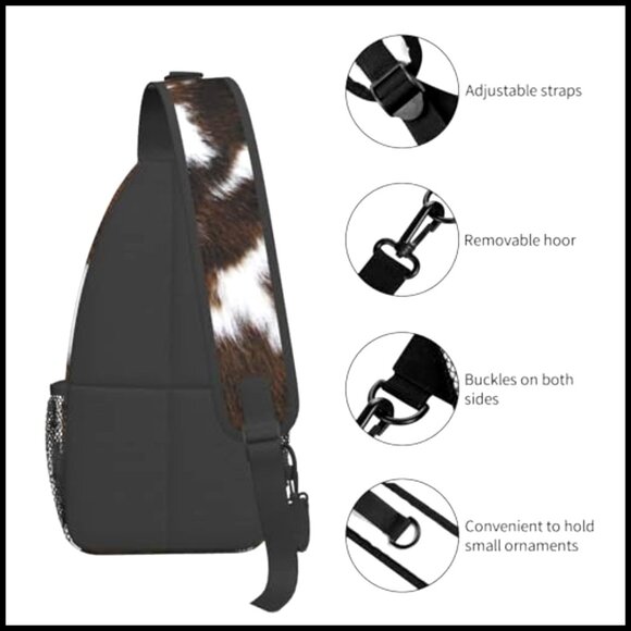 Adjustable Crossbody Sling Backpack, Polyester Daypack for Travel Gym Hiking main image 7